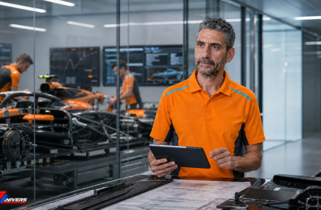 Andrea Stella analyse les évolutions de la McLaren MCL40 dans un centre technique