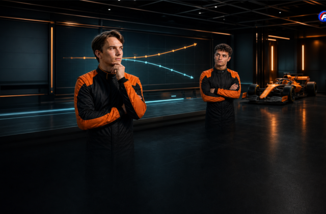 Oscar Piastri et Lando Norris illustrent l’avenir d’Oscar Piastri chez McLaren — visuel éditorial généré par IA
