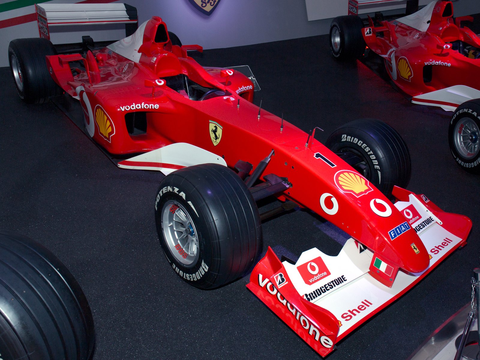 Ferrari F2002 de Michael Schumacher exposée au musée Ferrari à Maranello