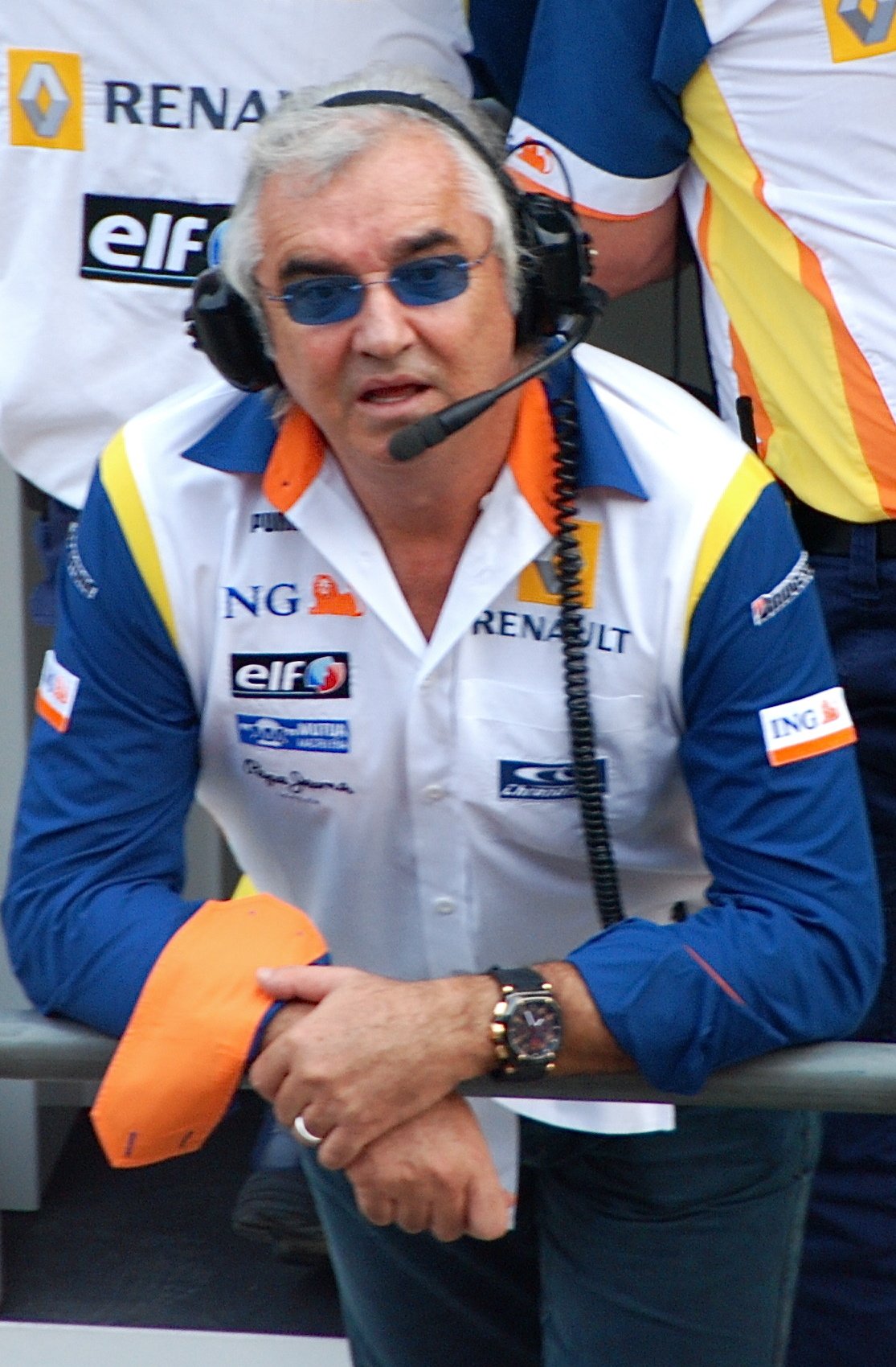 Flavio Briatore dans le paddock du Grand Prix de Chine 2008