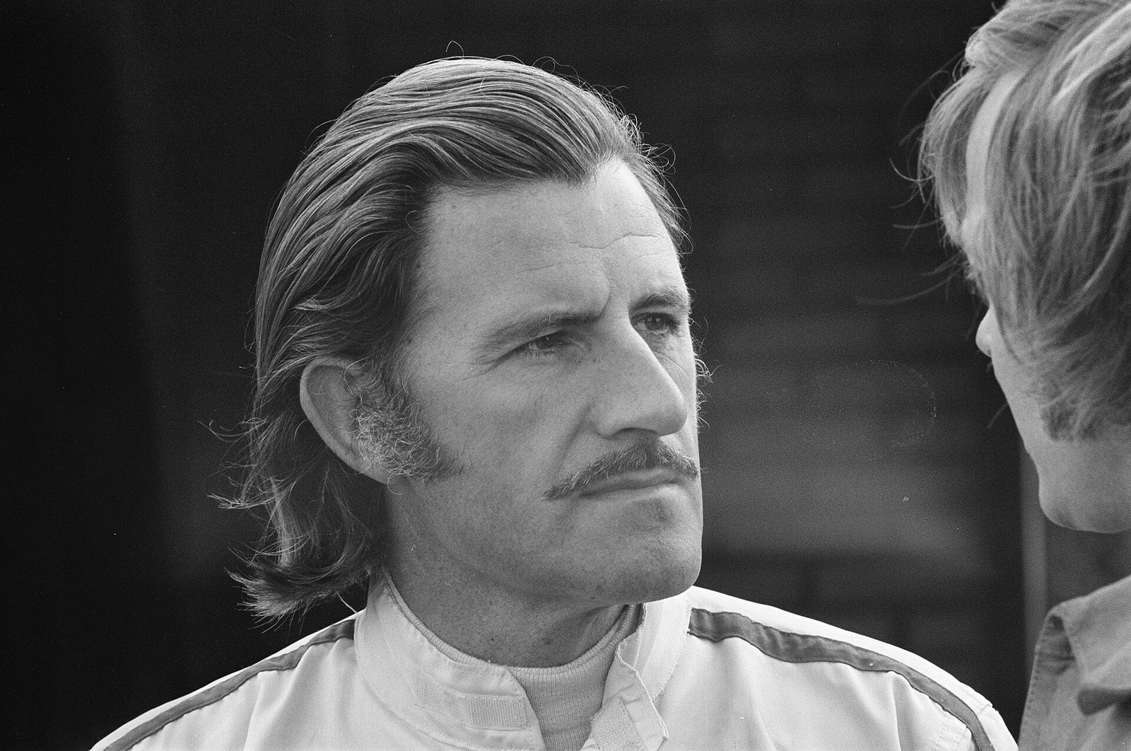 Graham Hill lors des essais du Grand Prix des Pays-Bas 1971 à Zandvoort