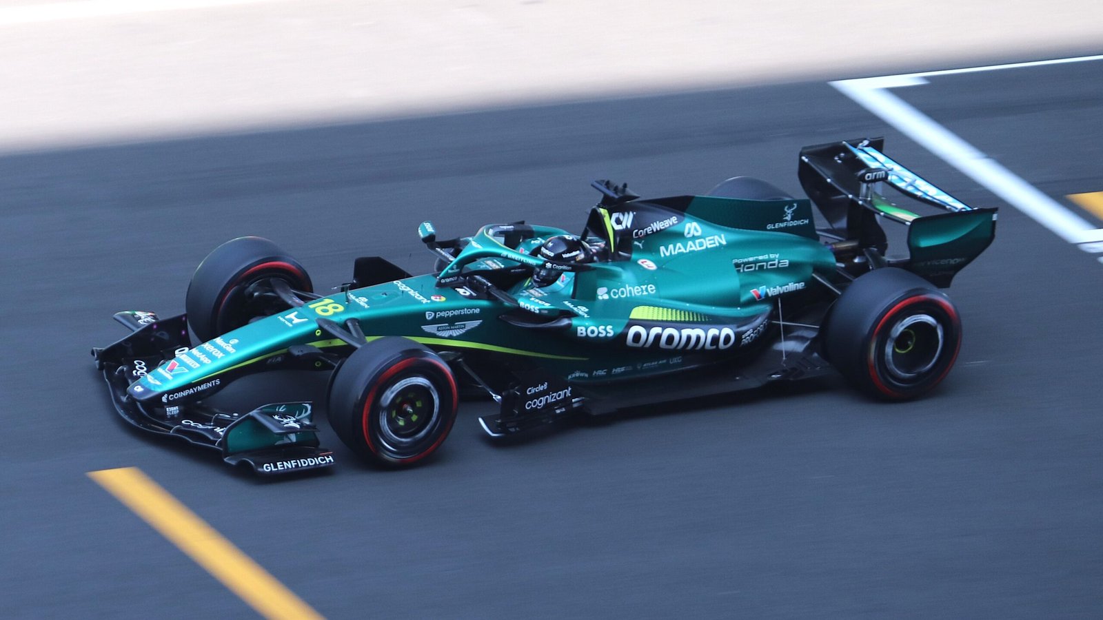 Lance Stroll au volant de l’Aston Martin AMR26 pendant les essais libres du Grand Prix de Chine 2026