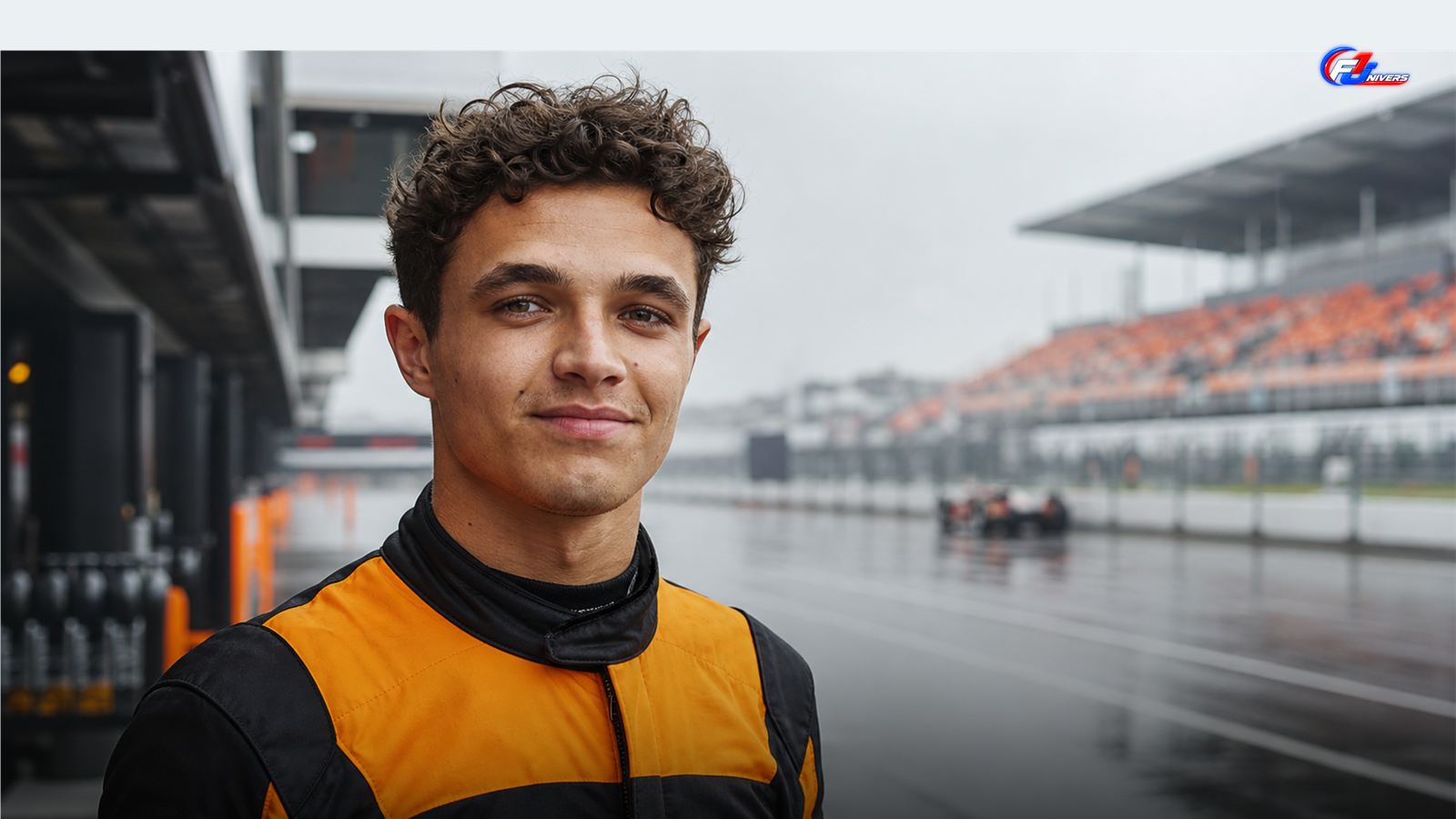 Lando Norris au niveau d’un champion : portrait dans un paddock fictif inspiré de Zandvoort après le Grand Prix des Pays-Bas