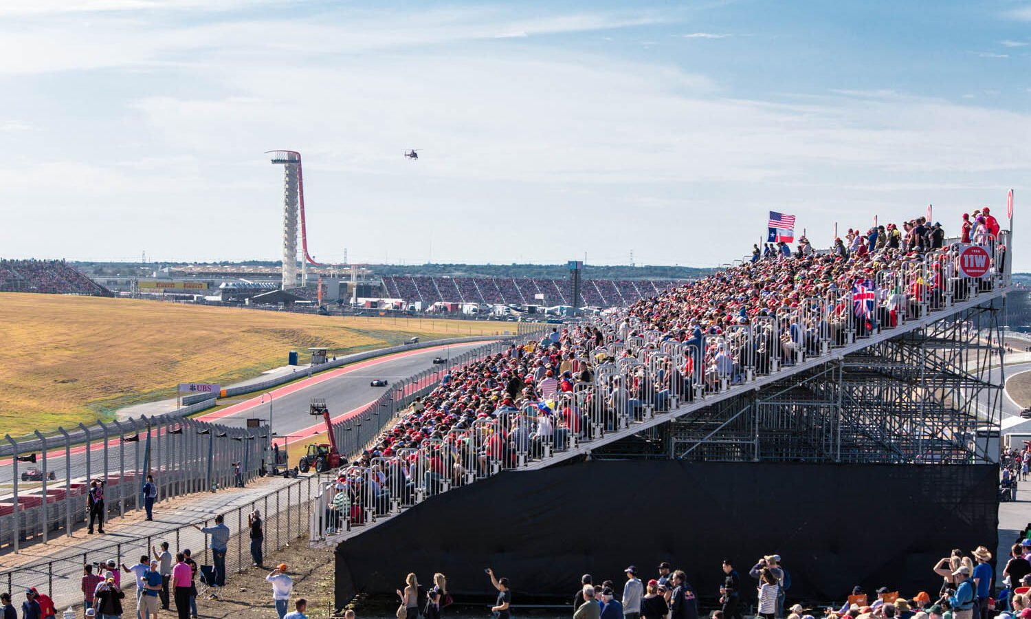 Supporters dans les tribunes du Circuit of the Americas pendant un Grand Prix de Formule 1