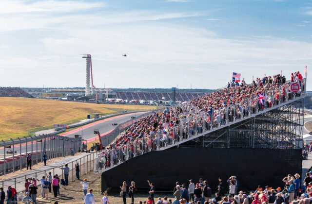 Supporters dans les tribunes du Circuit of the Americas pendant un Grand Prix de Formule 1