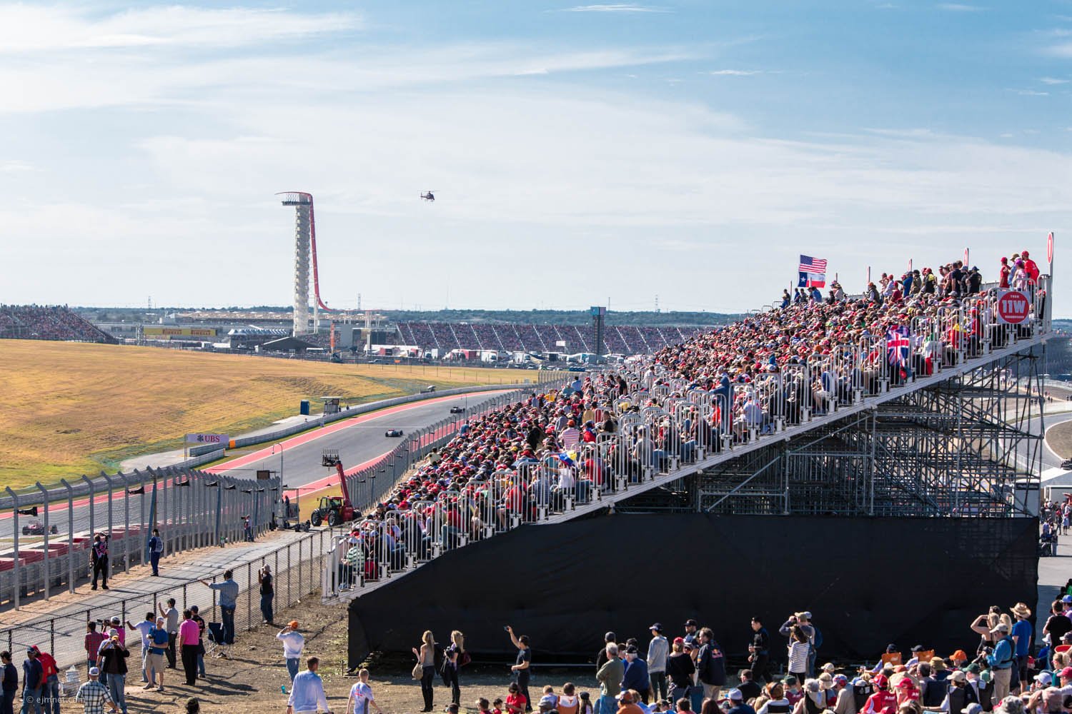Supporters dans les tribunes du Circuit of the Americas pendant un Grand Prix de Formule 1