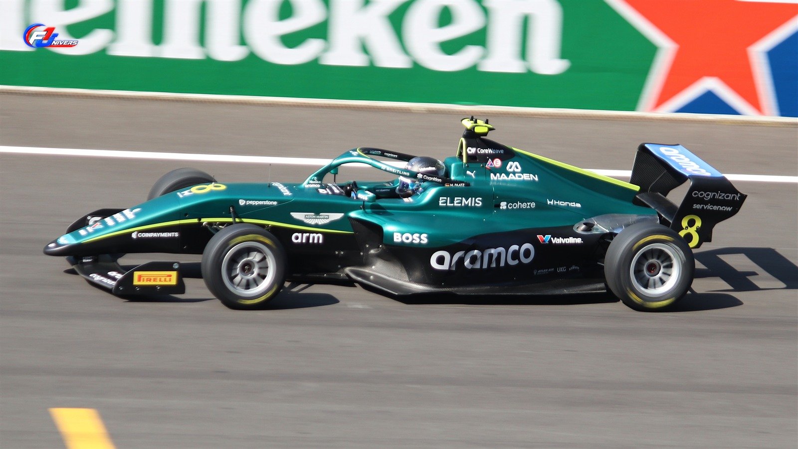 Monoplace verte de F1 Academy pilotée par Mathilda Paatz lors des qualifications de Shanghai 2026, photographie d’archive