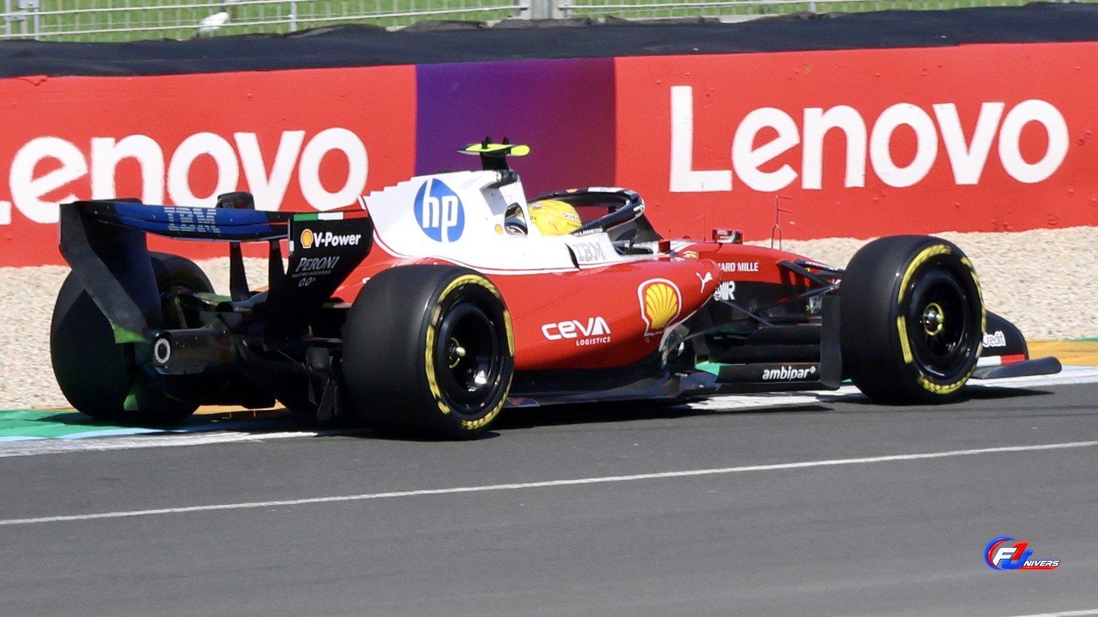 Hamilton sans aspiration à Bakou : la Ferrari SF-26 de Lewis Hamilton au Grand Prix d Australie 2026.